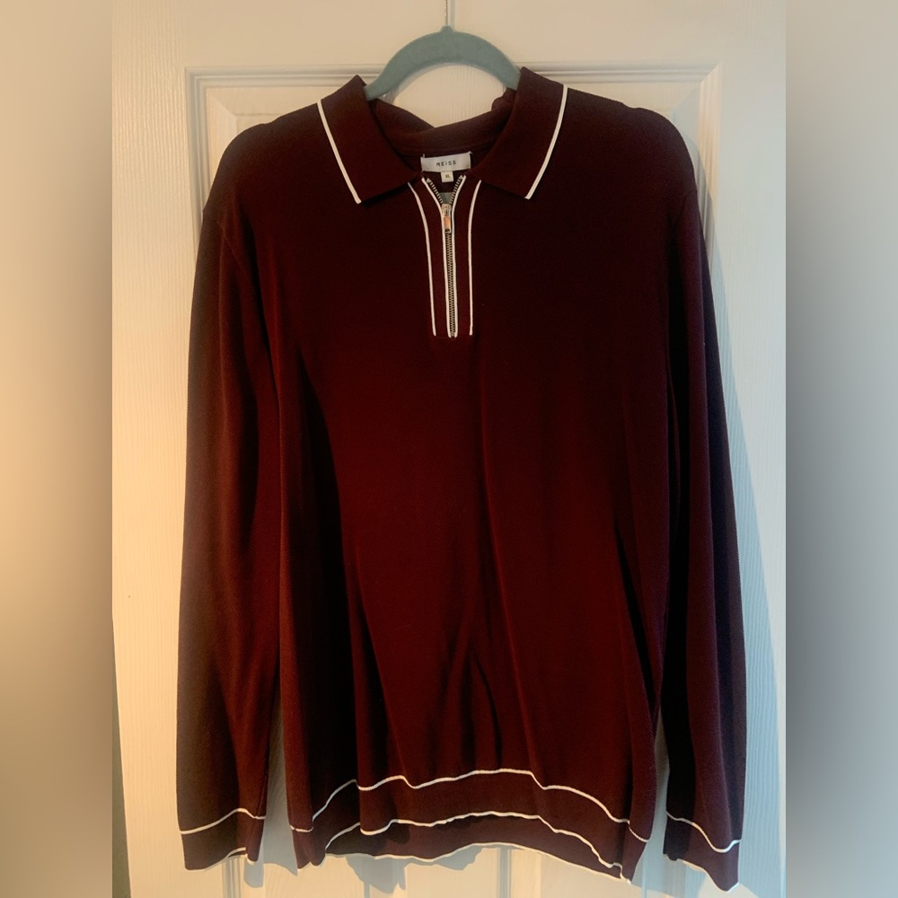 Reiss Burgundy mens knit
